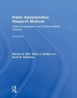 Image for Public administration research methods  : tools for evaluation and evidence-based practice