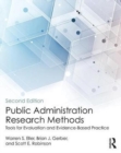 Image for Public administration research methods  : tools for evaluation and evidence-based practice