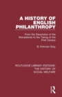 Image for A History of English Philanthropy