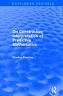 Image for On constructive interpretation of predictive mathematics