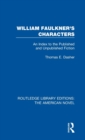Image for William Faulkner&#39;s Characters