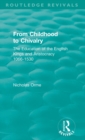 Image for From Childhood to Chivalry : The Education of the English Kings and Aristocracy 1066-1530