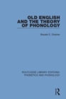 Image for Old English and the Theory of Phonology