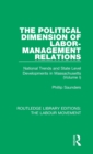 Image for The political dimension of labor-management relations  : national trends and state level developments in MassachusettsVolume 1