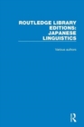 Image for Routledge Library Editions: Japanese Linguistics