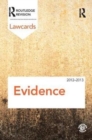 Image for Evidence Lawcards 2012-2013
