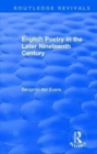 Image for English poetry in the later nineteenth century