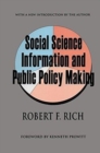 Image for Social Science Information and Public Policy Making
