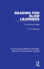 Image for Reading for slow learners  : a curriculum guide
