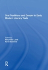 Image for Oral Traditions and Gender in Early Modern Literary Texts