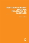 Image for Philosophy of language