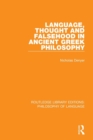Image for Language, Thought and Falsehood in Ancient Greek Philosophy
