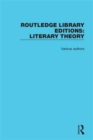 Image for Routledge Library Editions: Literary Theory