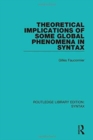 Image for Theoretical Implications of Some Global Phenomena in Syntax