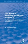 Image for The book of the opening of the mouthVol. II,: The Egyptian texts