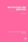 Image for Motivation and Emotion (PLE: Emotion)