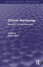 Image for Clinical psychology  : research and developments