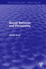 Image for Social Behavior and Personality (Psychology Revivals)