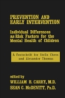 Image for Prevention And Early Intervention