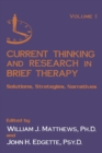 Image for Current Thinking and Research in Brief Therapy