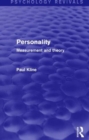 Image for Personality  : measurement and theory