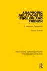 Image for Anaphoric Relations in English and French