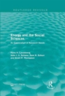 Image for Energy and the social sciences  : an examination of research needs