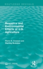 Image for Resource and environmental effects of U.S. agriculture