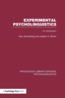 Image for Experimental Psycholinguistics (PLE: Psycholinguistics)