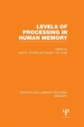 Image for Levels of processing in human memory