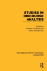 Image for Studies in Discourse Analysis (RLE Linguistics B: Grammar)