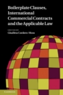 Image for Boilerplate Clauses, International Commercial Contracts and the Applicable Law
