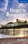 Image for Forget to remember