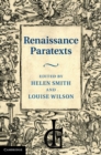 Image for Renaissance Paratexts