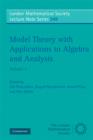 Image for Model theory with applications to algebra and analysis : v. 349-350