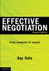 Image for Effective negotiation: from research to results