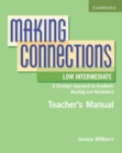 Image for Making Connections Low Intermediate Teacher&#39;s Manual: A Strategic Approach to Academic Reading and Vocabulary