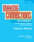 Image for Making Connections High Intermediate Teacher&#39;s Manual: An Strategic Approach to Academic Reading and Vocabulary