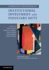 Image for Handbook of institutional investment and fiduciary duty