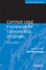 Image for Common Legal Framework for Takeover Bids in Europe: Volume 1.