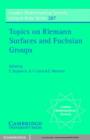 Image for Topics on Riemann Surfaces and Fuchsian Groups