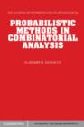 Image for Probabilistic Methods in Combinatorial Analysis