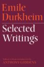Image for Emile Durkheim: selected writings