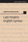Image for Late modern English syntax