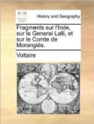 Image for Fragments sur l&#39;Inde, sur le General Lalli, et sur le Comte de Morangiï¿½s.