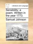Image for Sensibility; A Poem. Written in the Year 1773.