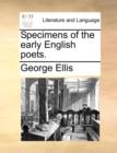 Image for Specimens of the Early English Poets.