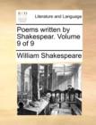 Image for Poems written by Shakespear. Volume 9 of 9