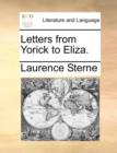 Image for Letters from Yorick to Eliza.