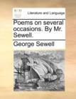 Image for Poems on several occasions. By Mr. Sewell.